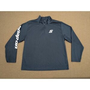 Snap-On Tools Quarter-Zip Performance Pullover Shirt Black Size L Long Sleeve